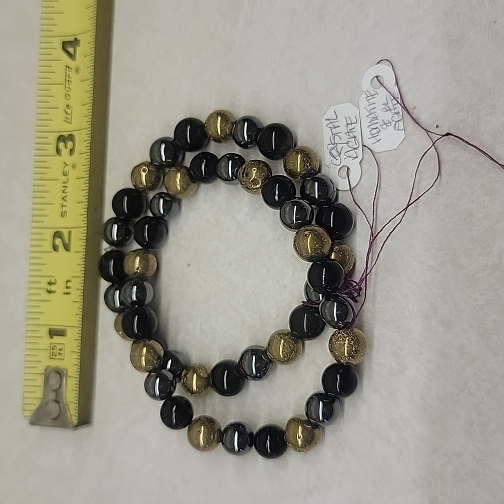 COPY - Hematite and agate bracelets